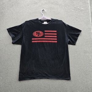 San Francisco 49ers Men Shirt XL Black Levi's Logo Short Sleeve SGA